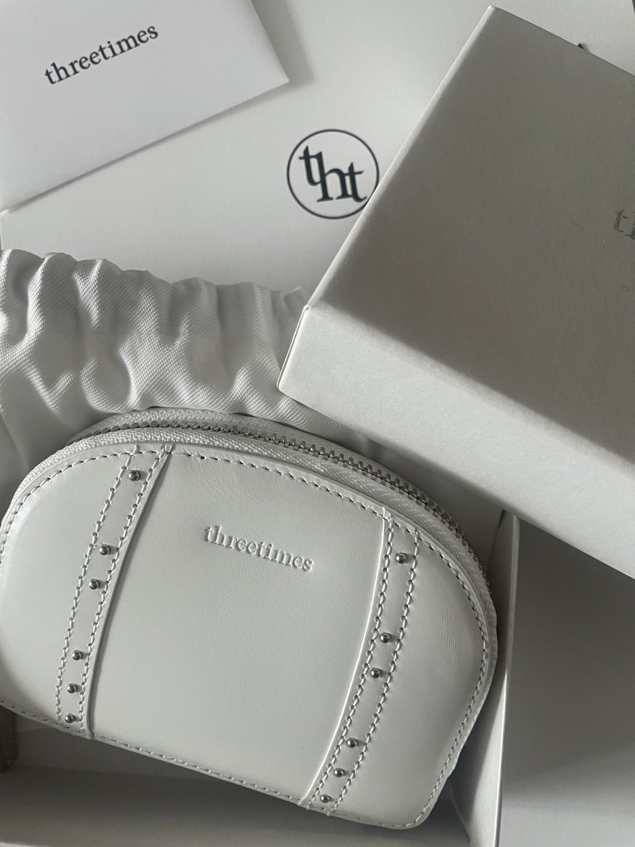 threetimes classic stud wallet 財布 ∴ THREETIMES Classic stud card holder 財布・小物