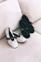 [ Pre-order ] Khiho Satin Shirring Ballerina Flats