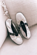 [ Pre-order ] Khiho Satin Shirring Ballerina Flats