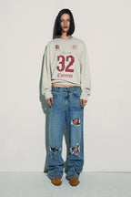 [ 已停產 ] CURRENT 32 football sweatshirt (charcoal)