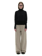 [ Pre-order] PWC HIGHNECK BACK BUTTON-UP KNIT TOP