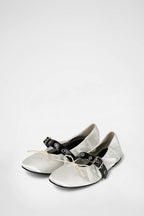 [ Pre-order ] Khiho Satin Shirring Ballerina Flats