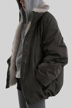 [ Pre-order ] Autumn Kent Sheepskin Hooded Zip-up