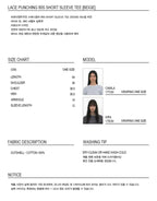 [ 限時優惠 Pre-order ] Lace Punching 90s Short-sleeve Tee