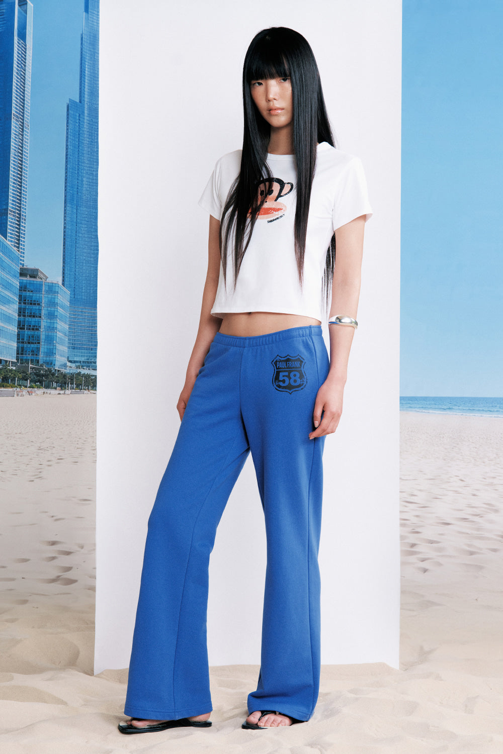 [ Pre-order ] Sunburn X Paul Frank Cotton Banding Pants