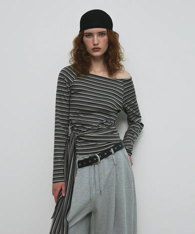 [ Pre-order ] Stripe Strap T-Shirt