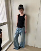 [ Pre-order ] Niel Logo Semi Bootcut Denim Pants ( 可選褲長 )