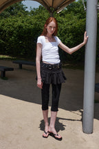 [ Pre-order ] Two Ring Rivet Belt Black