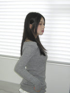 [ KR0458 清貨 ]  薄針織修腰長袖上衣兩色入 Bali Knit Ops