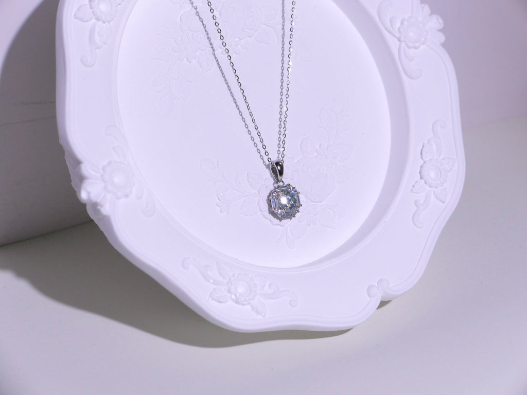 [ 現貨 ] TSC017 設計款莫桑石純銀S925頸鏈