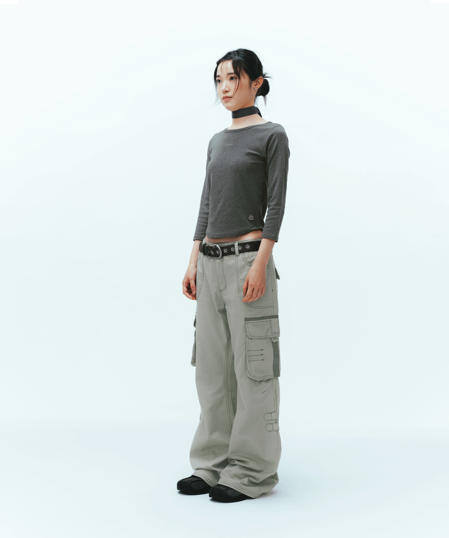 [ Pre-order ] Flame Stud Belt Brown