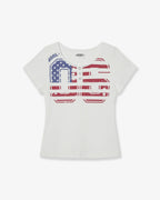 [ Pre-order ] USA Banner Henly Neck Tee