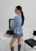 [ Pre-order ] Blackup Made Wellin Waist Stripe Shirt