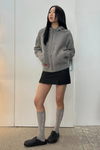 [ Pre-order ] Tattoo Cotton Knee Socks Beige