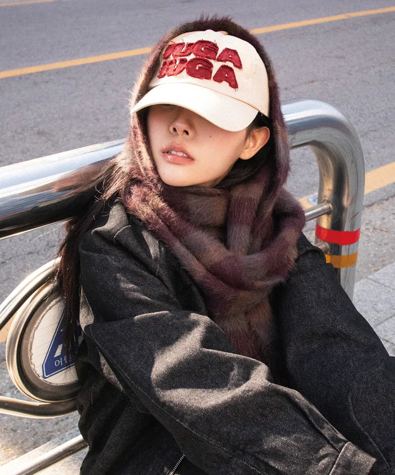 [ Pre-order ] Striped Hairy Bold Muffler