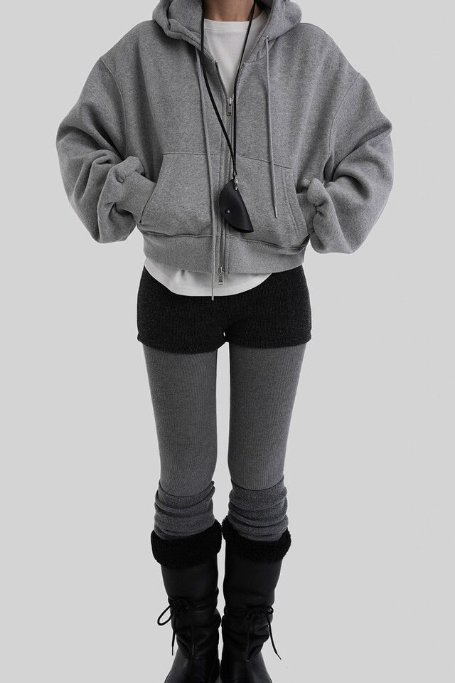 [ Pre-order ] Autumn Kent Sheepskin Hooded Zip-up