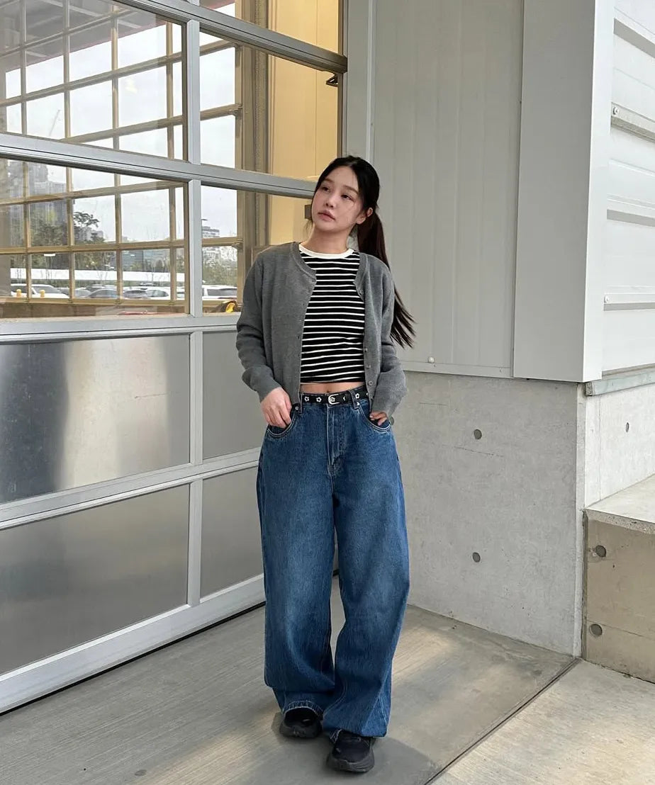 [ Jennie 同款 Pre-order ] Women Era Wide Fit Denim Pants