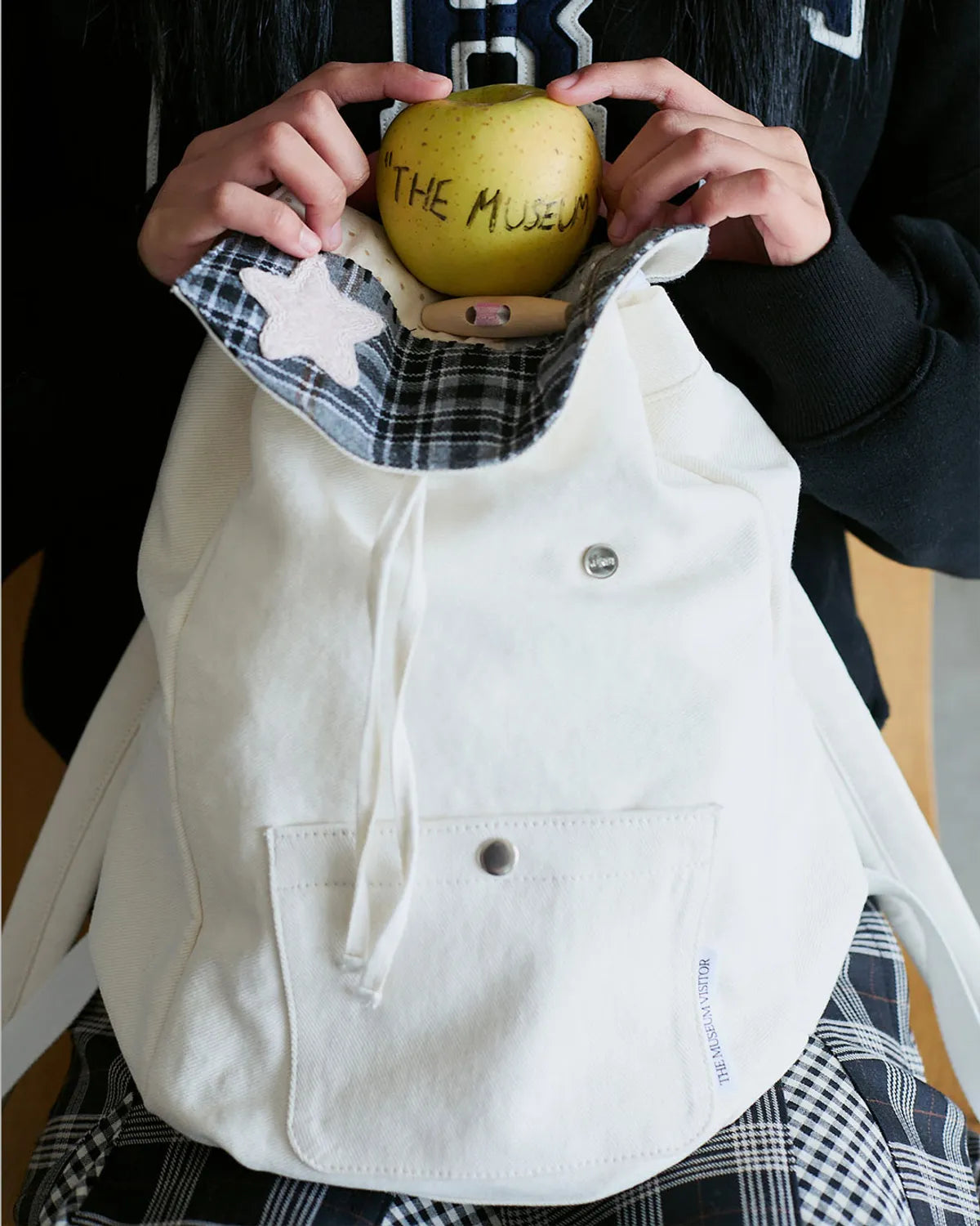 [ Pre-order ] Patchwork String Mini Backpack