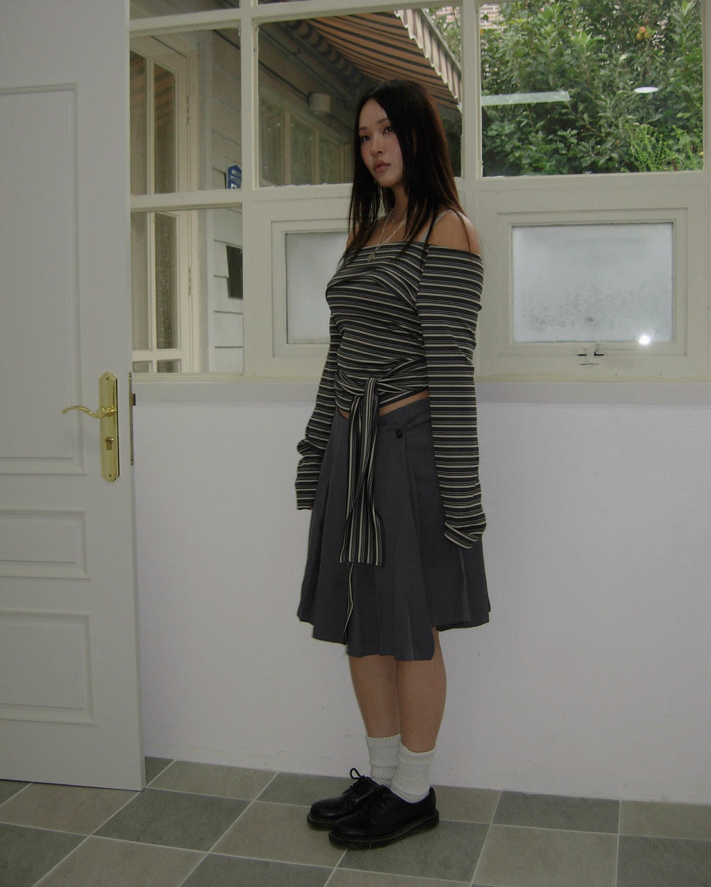 [ Pre-order ] Stripe Strap T-Shirt