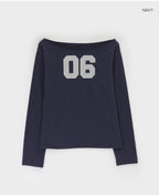 [ Aespa Winter 同款 ] - Blackup Made Boatneck Print Long Sleeve T-shirt