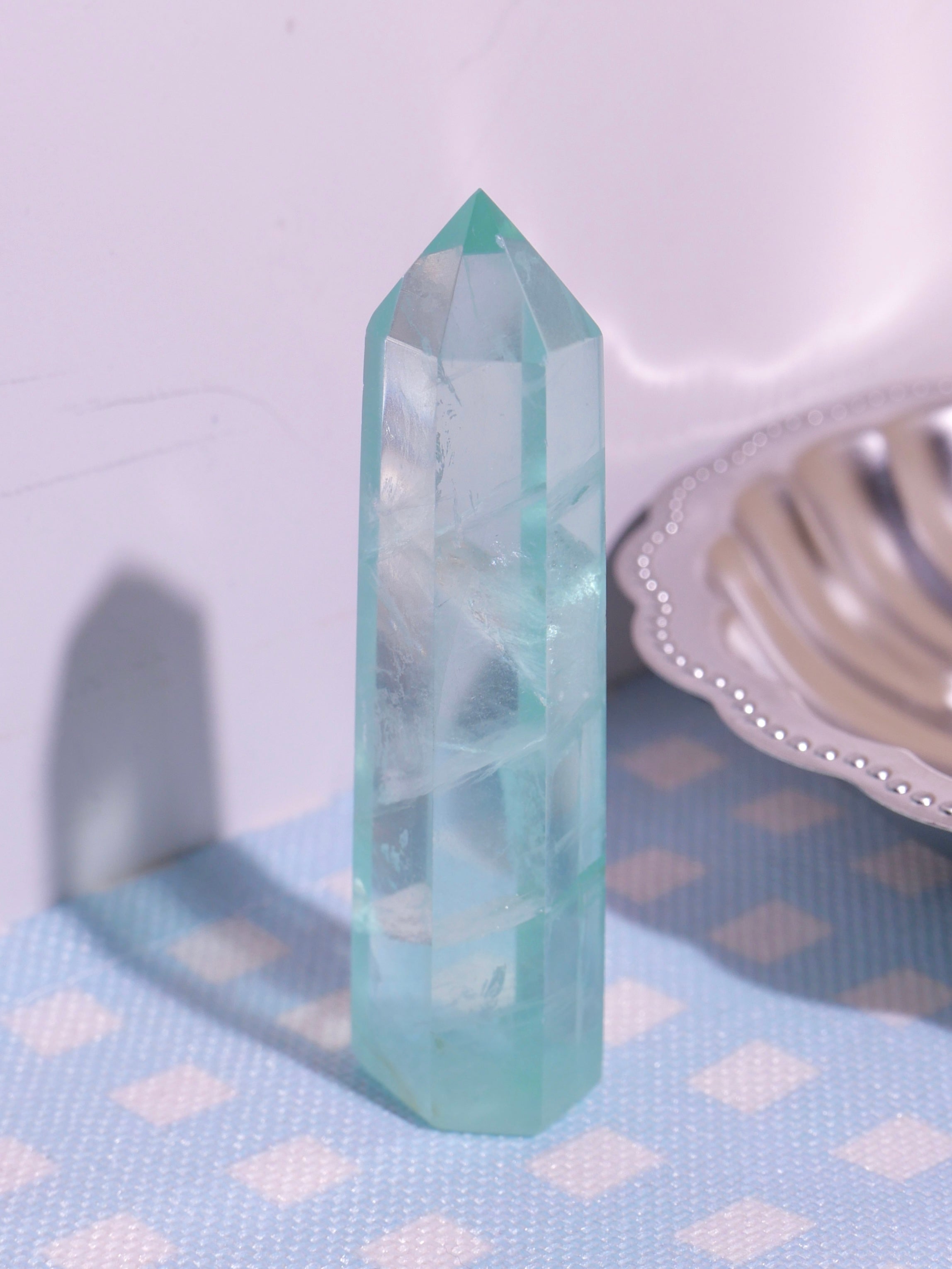 [ 現貨 ] 綠營石尖柱 Natural Green Fluorite Tower