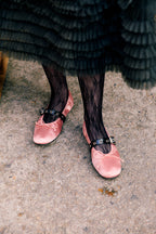 [ Pre-order ] Khiho Satin Shirring Ballerina Flats