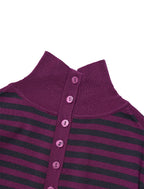 [ Pre-order] PWC HIGHNECK BACK BUTTON-UP KNIT TOP