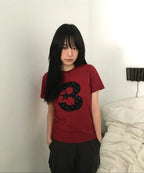 [ Pre-order ] 3 logo Dot Slim Fit T-Shirt