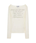 [ Jennie同款 ] Lettering Sheer Long sleeve