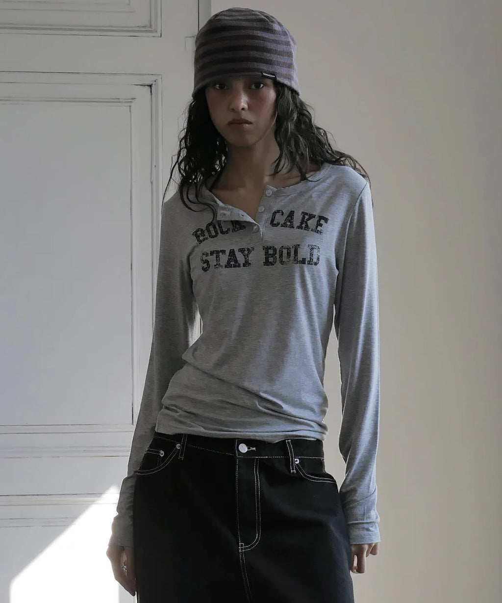[ Pre-order ] Rockcake Classic Henly Neck Top