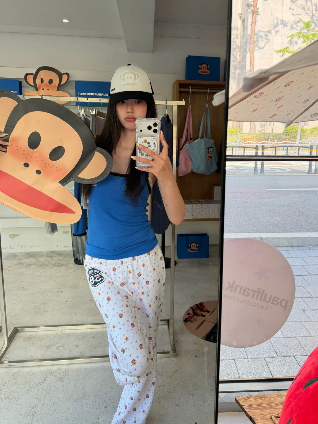 [ Pre-order ] Sunburn X Paul Frank Cotton Banding Pants ( Blue 5/8 順延出貨 )