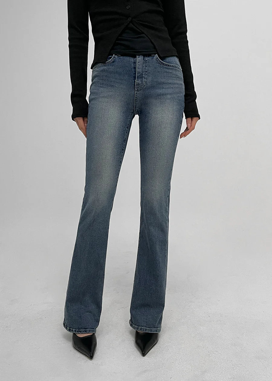 [ Pre-order ] B-Denim Long Slim Boots-cut 017 ( 可選褲長 )