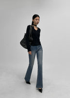 [ Pre-order ] B-Denim Long Slim Boots-cut 017 ( 可選褲長 )