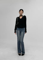 [ Pre-order ] B-Denim Long Slim Boots-cut 017 ( 可選褲長 )