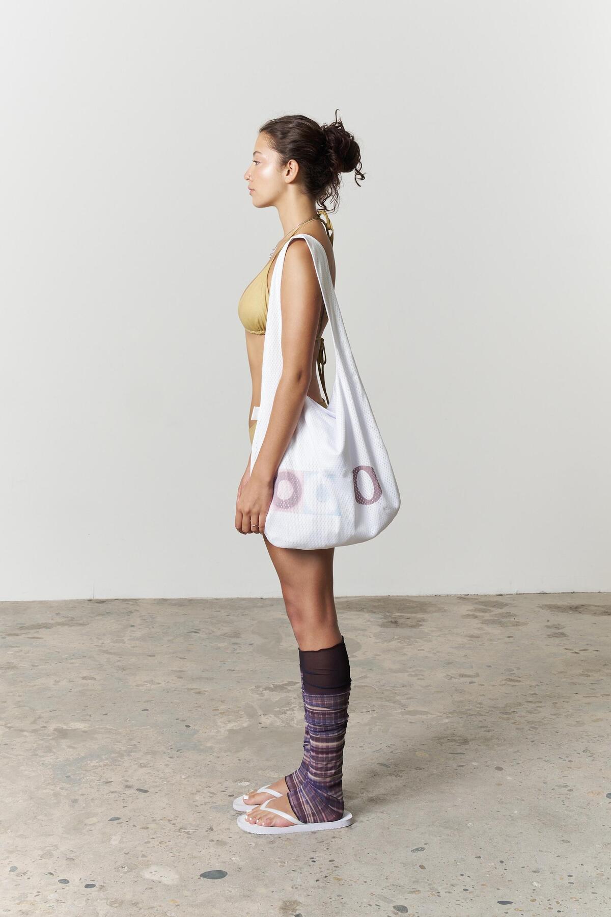 [ 店主推薦 - 現貨 ] ‘O’ Mesh Reversible Tote Bag ( 白色/黃色現貨 )
