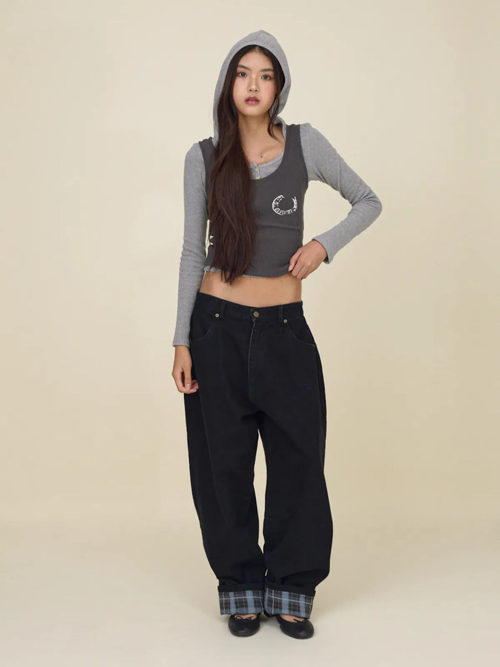 [ Pre-order ] Glowny Texas Waffle Long Sleeve