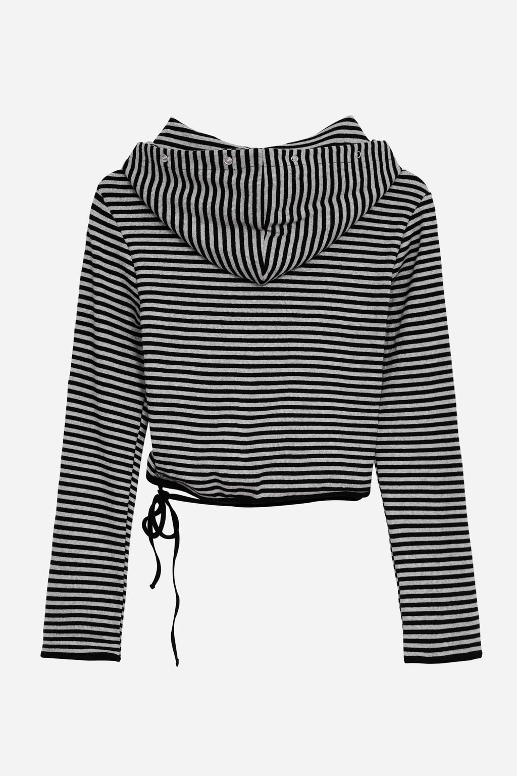 [ Pre-order ] Stripe Wrap Hood Cardigan