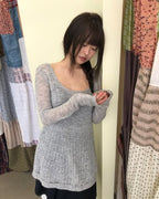 [ Pre-order ] Soft Bell Knit Light Grey