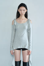 [ 現貨 ] 3way Slit Top Grey