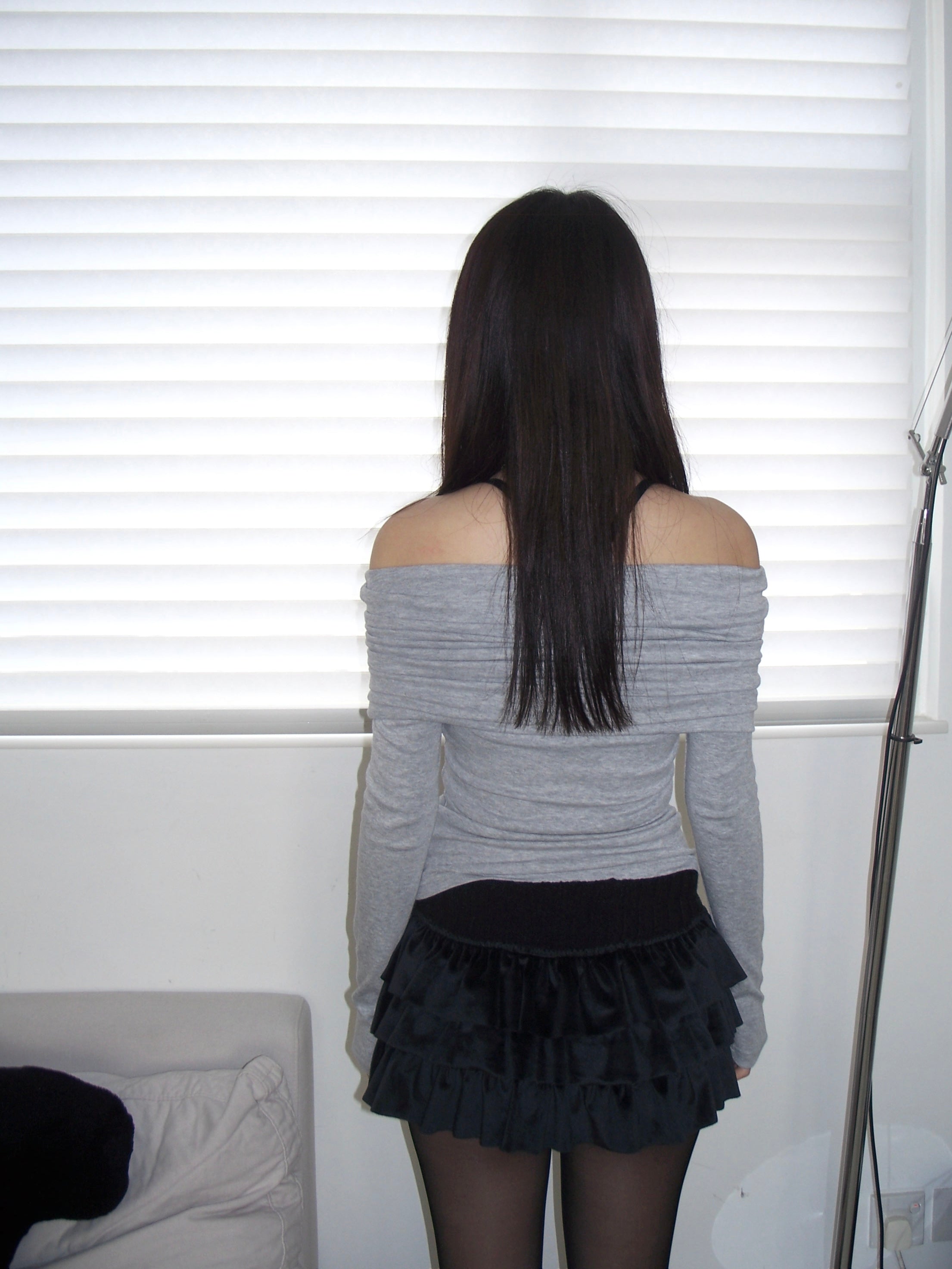 [ KR0472 清貨 ] 超顯瘦一字膊露肩修身長袖上衣四色入  V-day Off-shoulder Top
