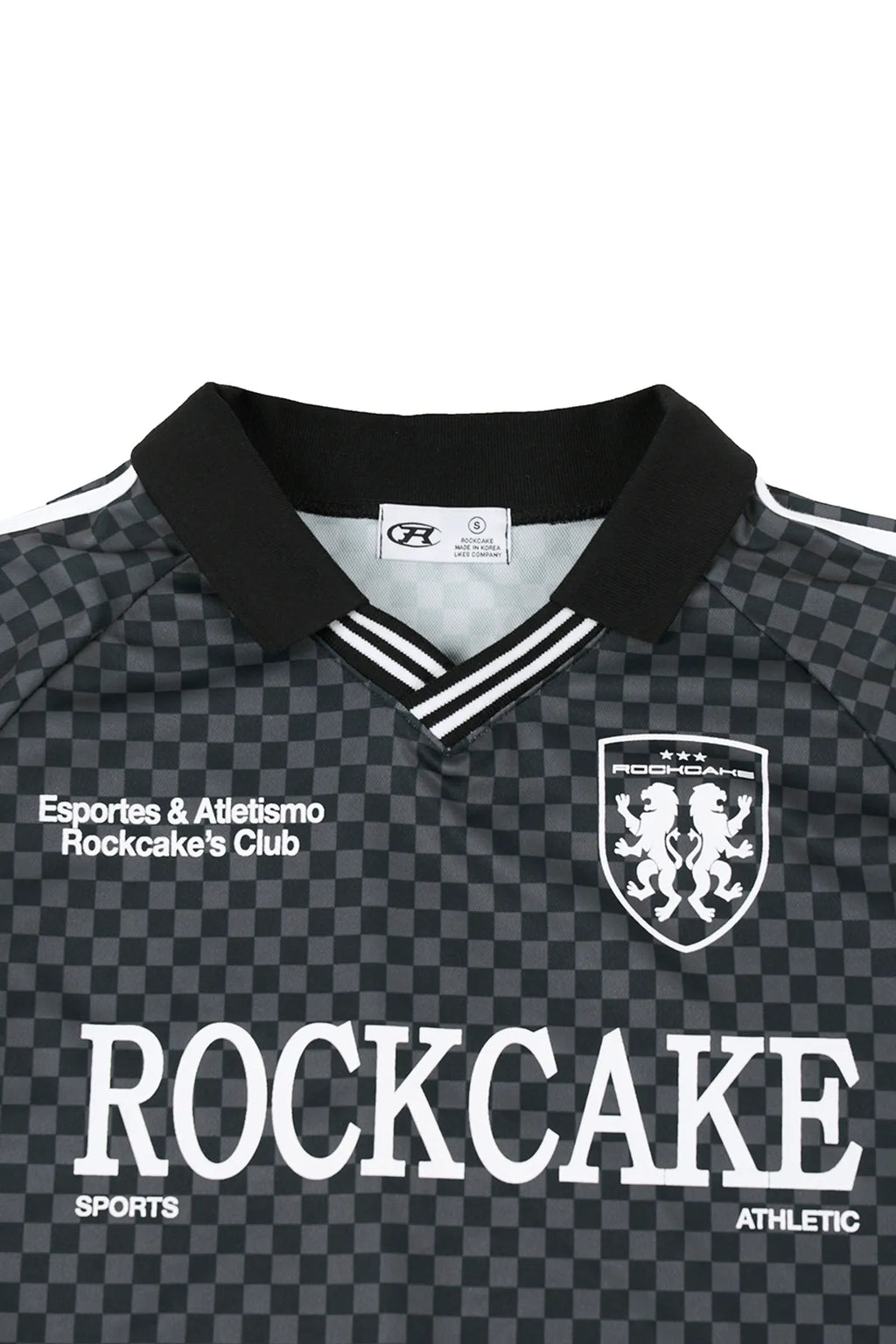 [ Pre-order ] Rockcake Football Jersey Long Sleeve Top - Black