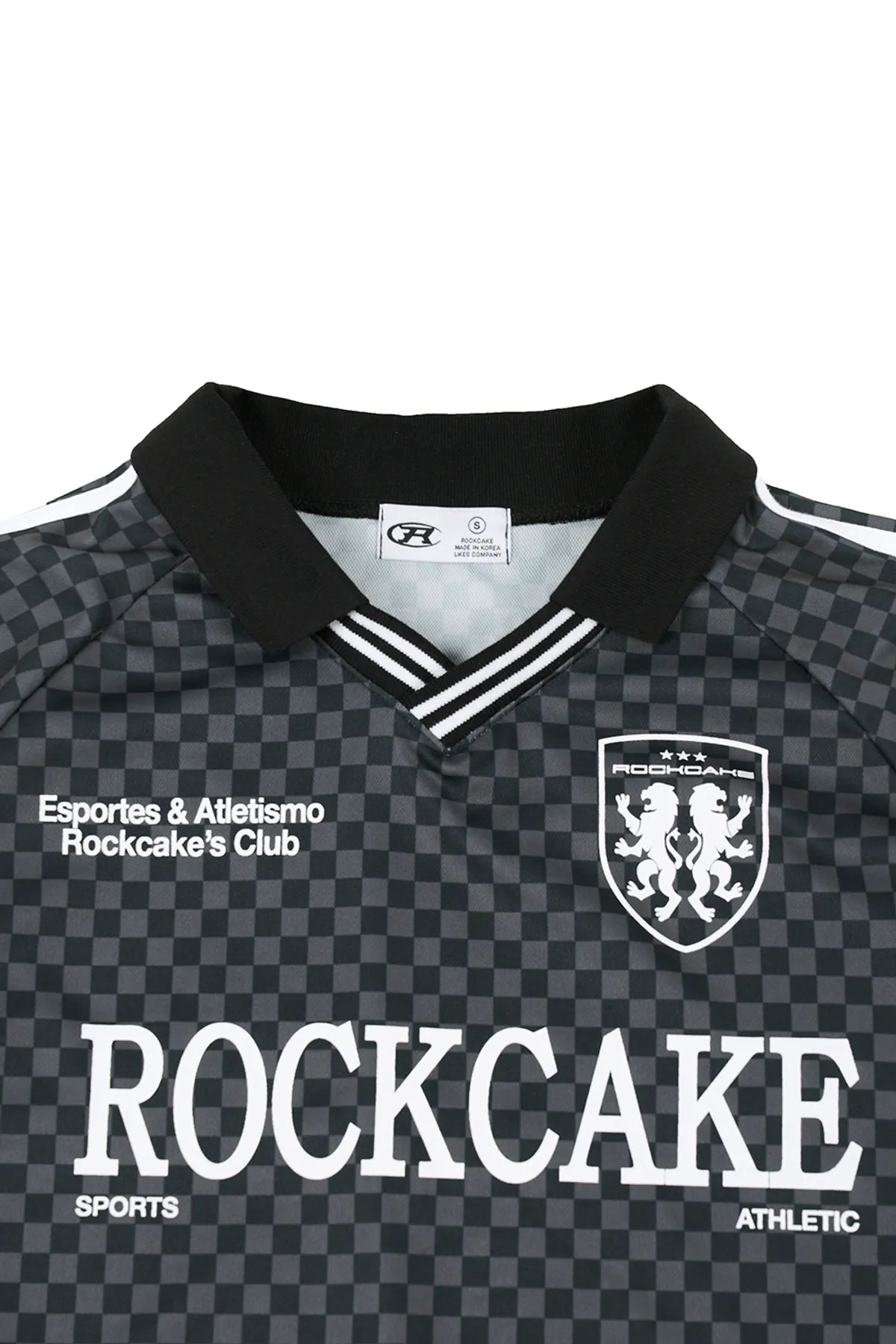 [ Pre-order ] Rockcake Football Jersey Long Sleeve Top - Black