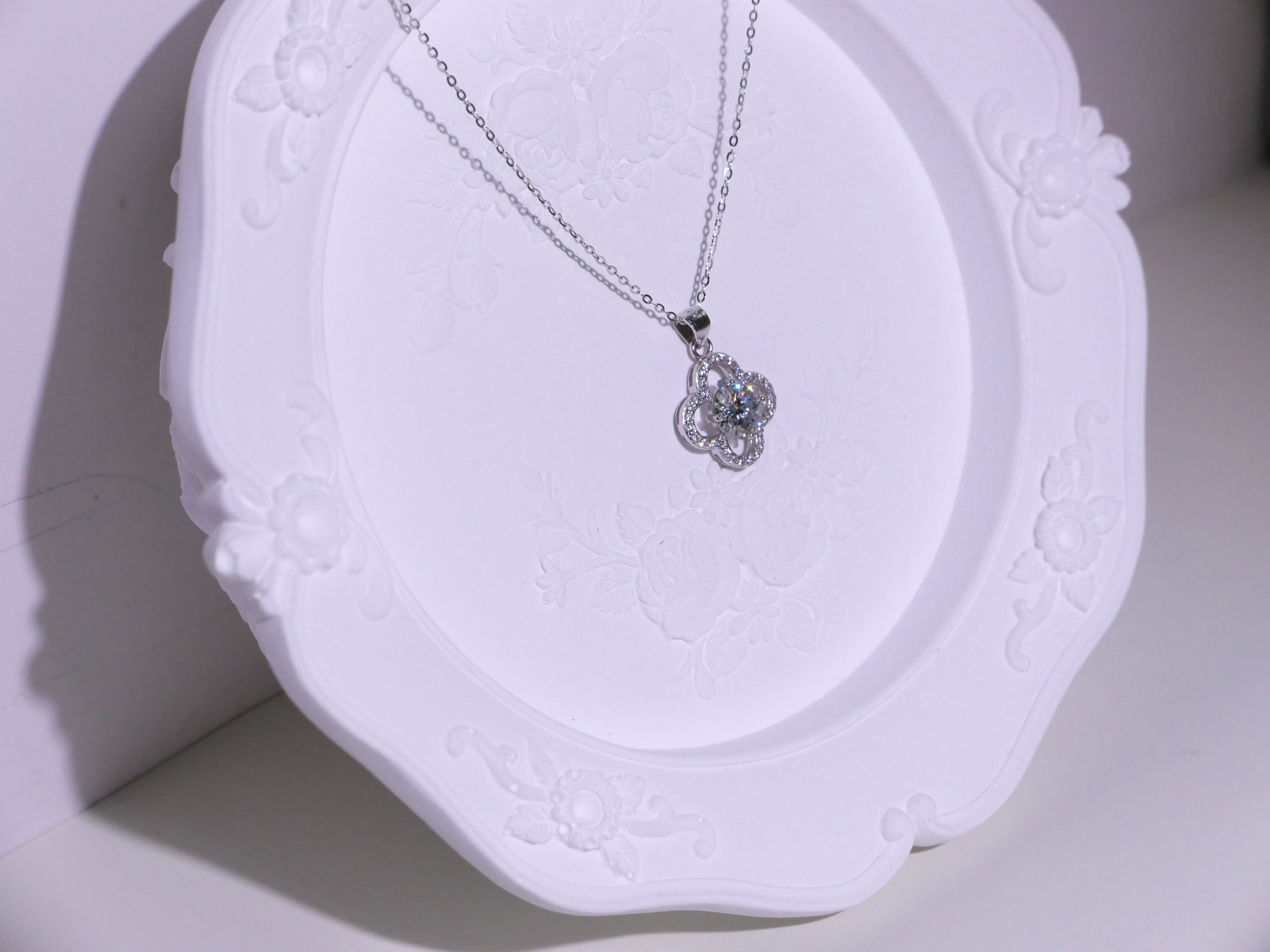 [ 現貨 ] TSC018 設計款莫桑石純銀S925頸鏈