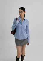 [ Pre-order ] Blackup Made Wellin Waist Stripe Shirt