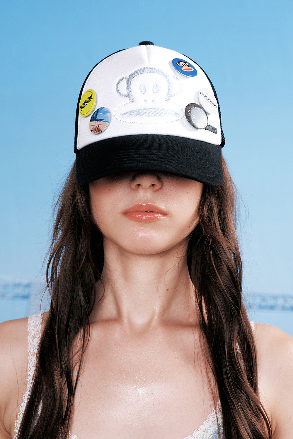 [ Pre-order ] Sunburn X Paul Frank Trucker Cap Black