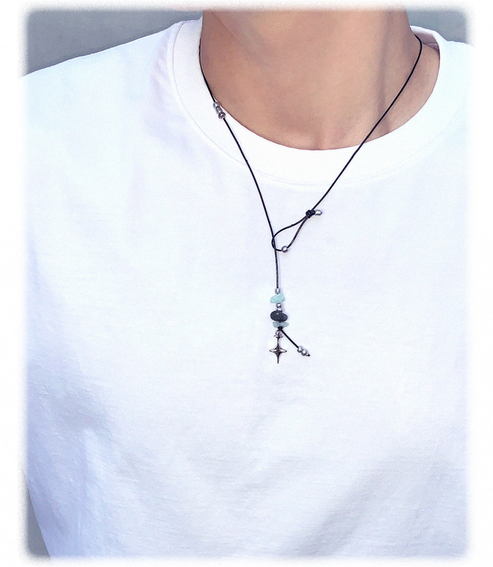 [ Pre-order ] Double Sting Stone Necklace 1