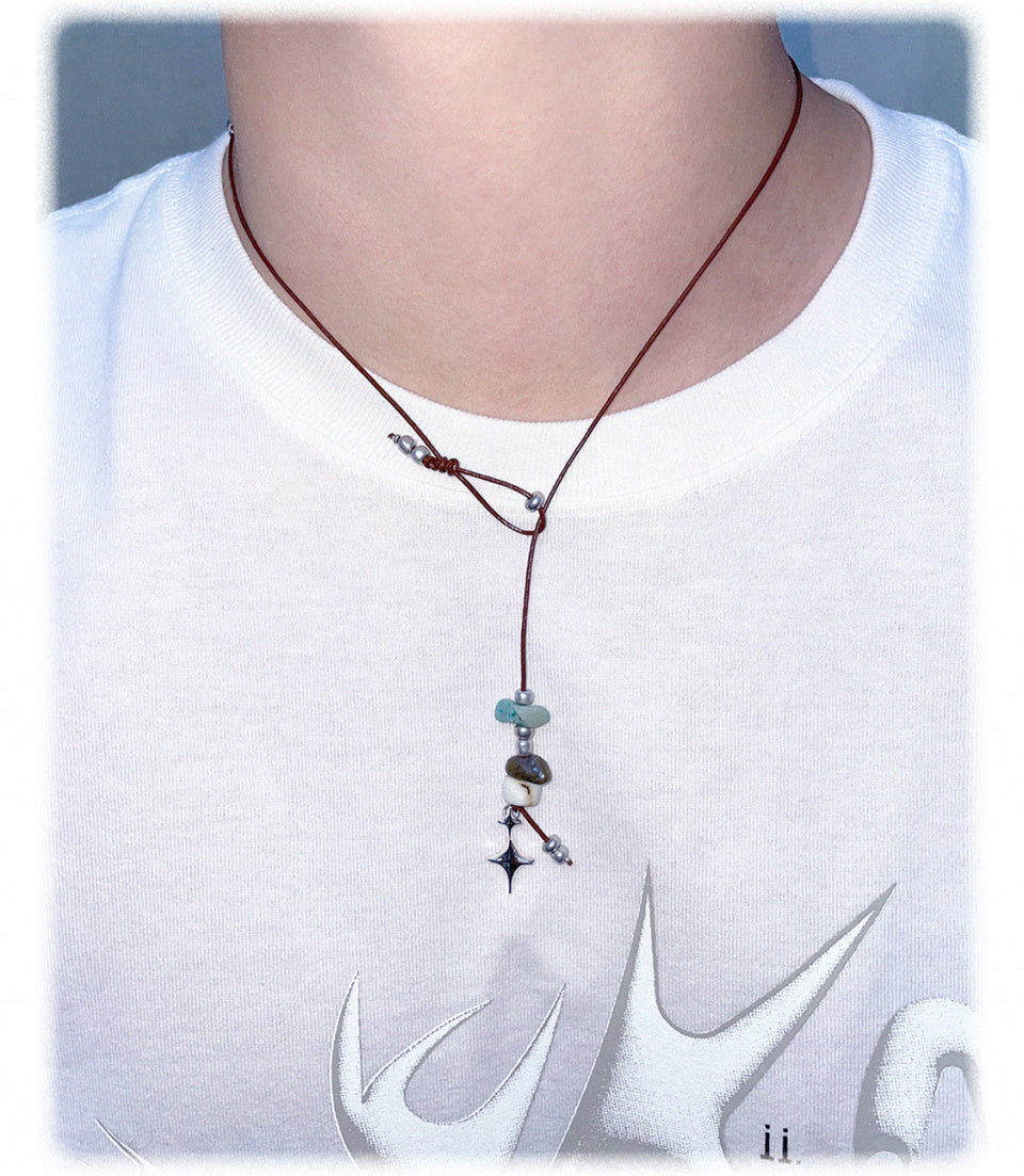 [ Pre-order ] Double Sting Stone Necklace 1