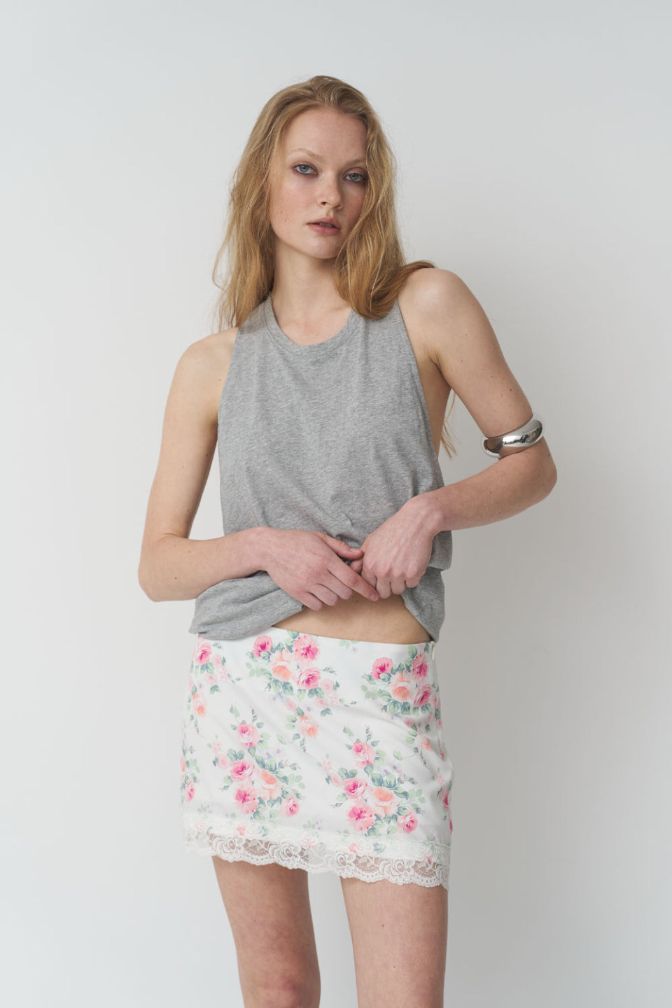 [ Pre-order ] Lace Satin Skirt