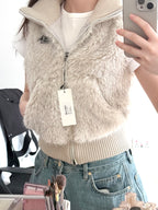 [ Pre-order ] Sculptor Faux Fur Zip-Up Vest