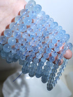[ 現貨 ] 🇧🇷巴西老礦碎冰冰海藍寶 Natural Brazil Aquamarine Bracelet